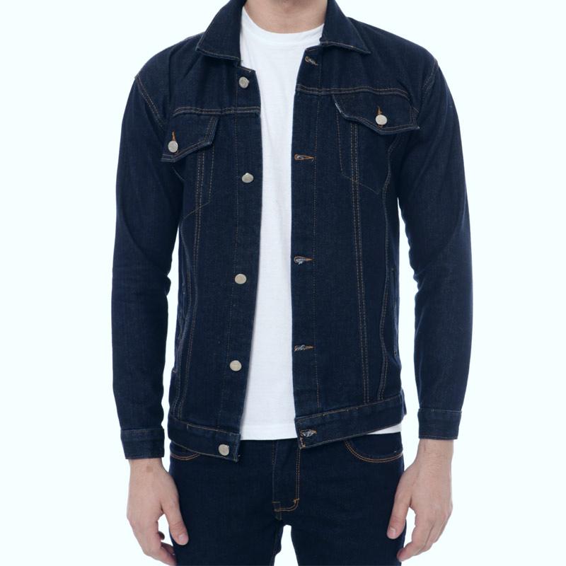 Jual Hipster Jaket Jeans Pria - L Biru 
