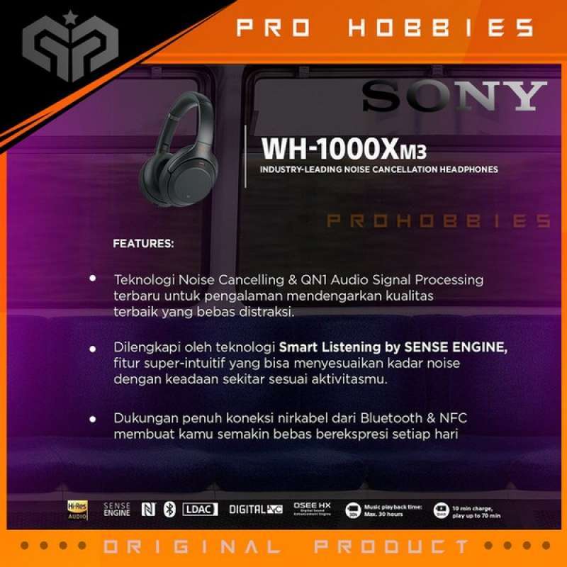 Promo Sony Wh-1000Xm3 Wireless Noise 
