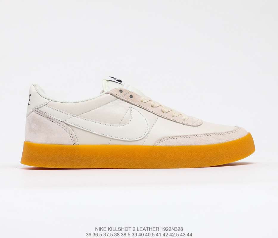 beige leather nike