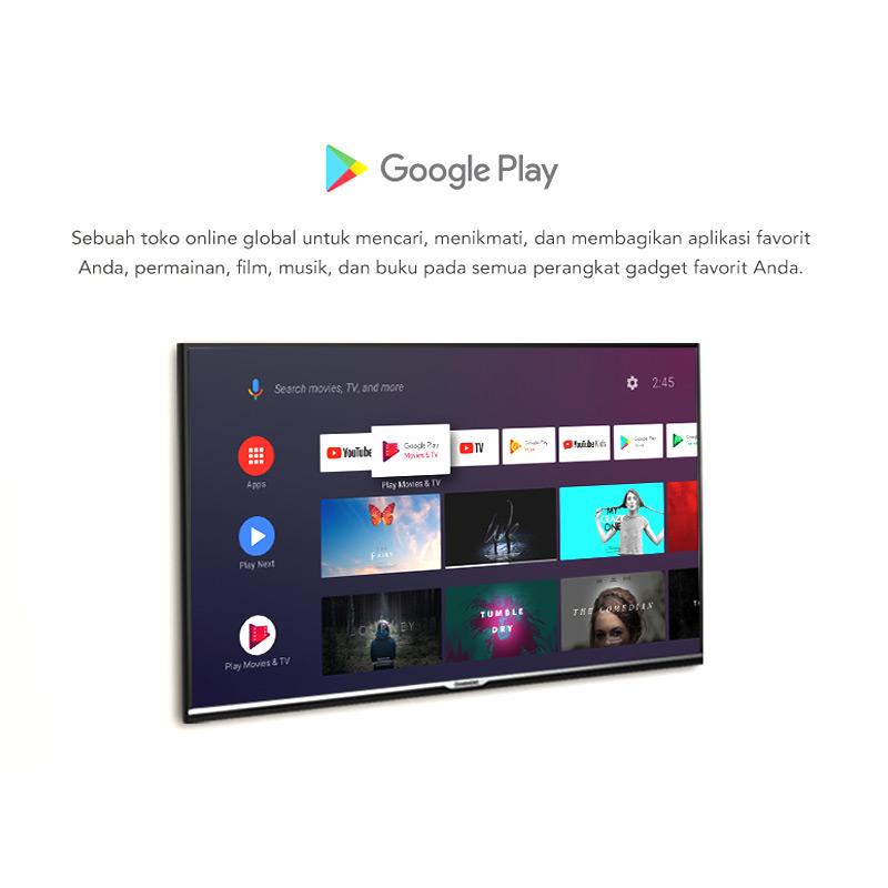 changhong l40h4 android smart tv led 40 inch google certified fhd digital unit only hitam bali