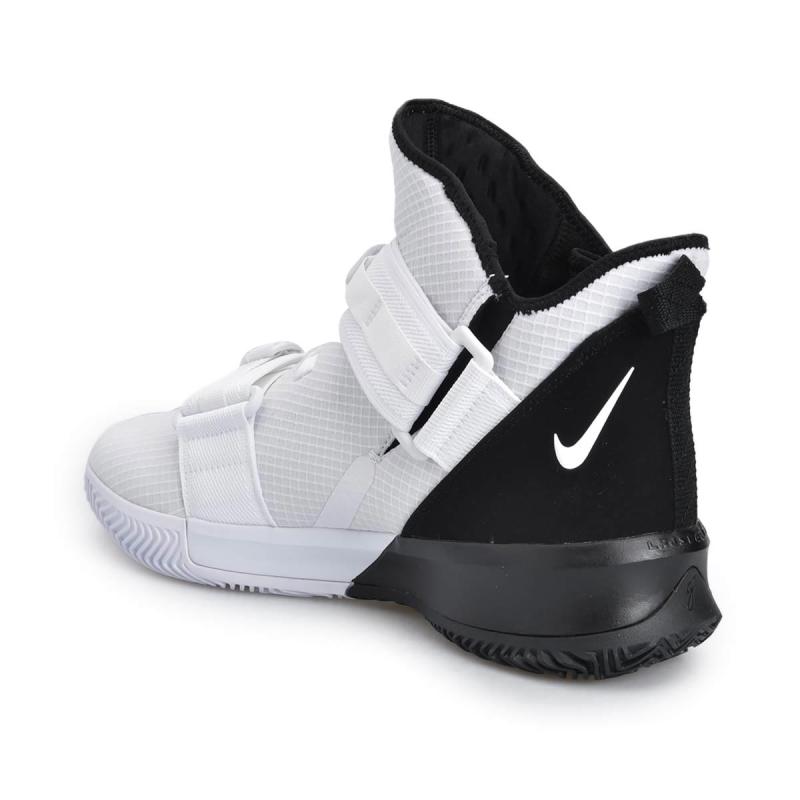 white lebrons with strap