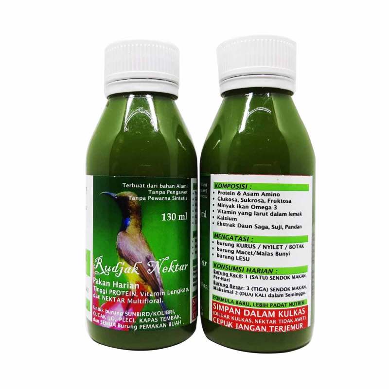 Jual Rujak Rudjak Nektar 130 Ml Vitamin Pakan Harian Burung Kolibri Cucak Ijo Pleci Kapas Tembak 130 Ml Online Oktober 2020 Blibli Com