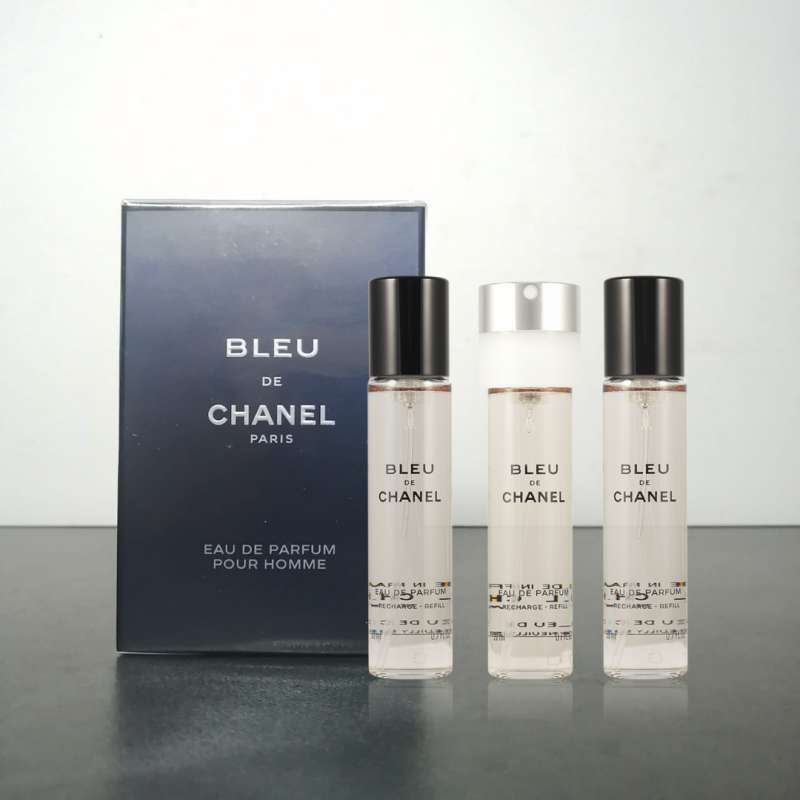 Jual Chanel Bleu de Chanel EDP 3 x 20ml Travel Spray Refill di
