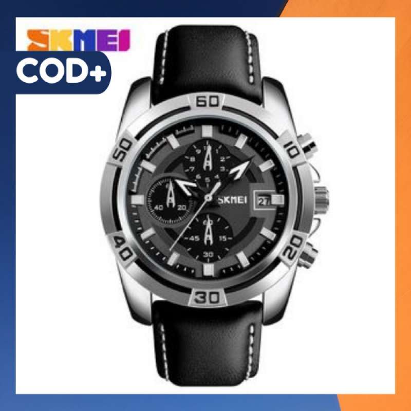 Jual Jam Tangan Analog Kulit SKMEI 9156 Original Water Resist