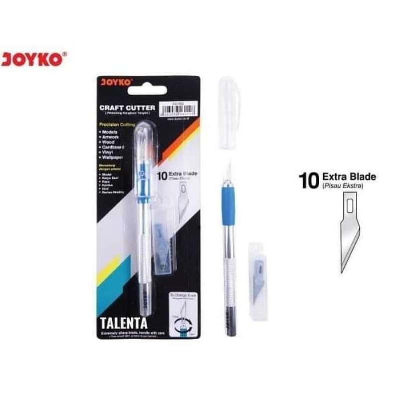 Jual Pen Craft Cutter Knife Joyko Cu-502 Metal Bonus Refill 10