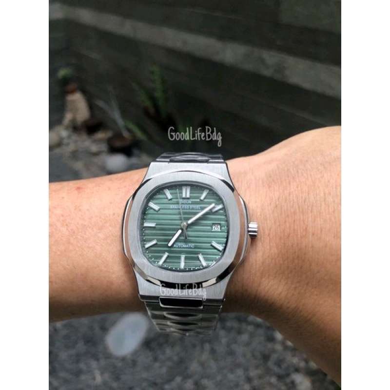 Promo Didun Automatic - Patek P. Nautilus Homage 5711 - Tiffany Emerald  Olive Green Sunburst Dial - Dress Watch Luxury Elegant di Seller  GoodLifeBdg - Kota Bandung, Jawa Barat | Blibli