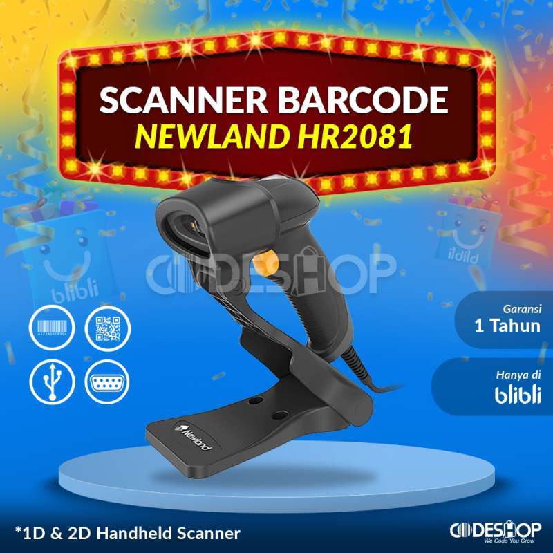 Scanner Barcode Newland NLS-HR2081 Pindai Label 2 Dimensi NLSHR2081