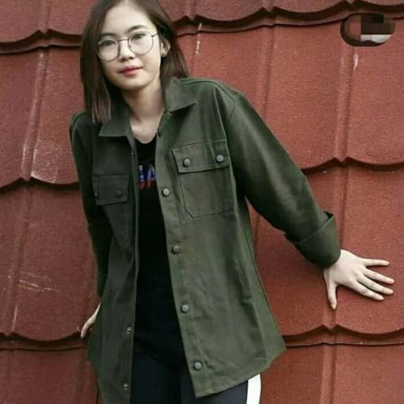 Promo bean Jaket Semi Parka Hijau Jaket 