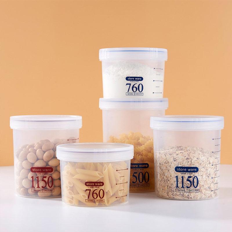 Jual Eds Clear Pp Food Storage Container With Lid Durable Round