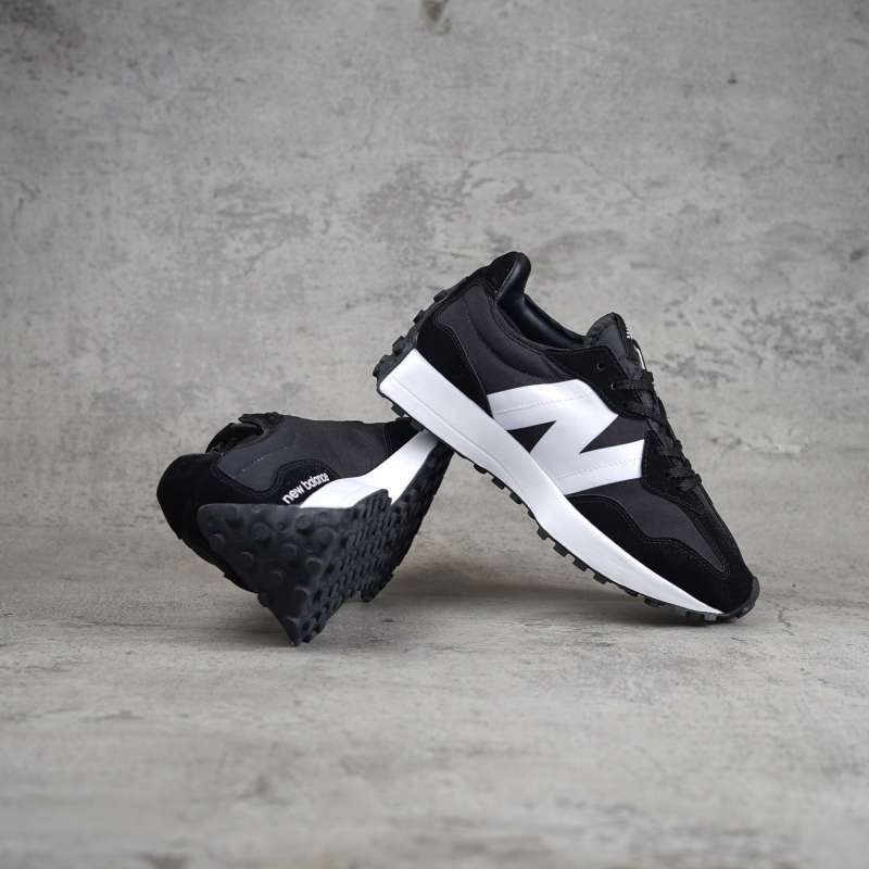 Jual New Balance 327 Black White - 40 