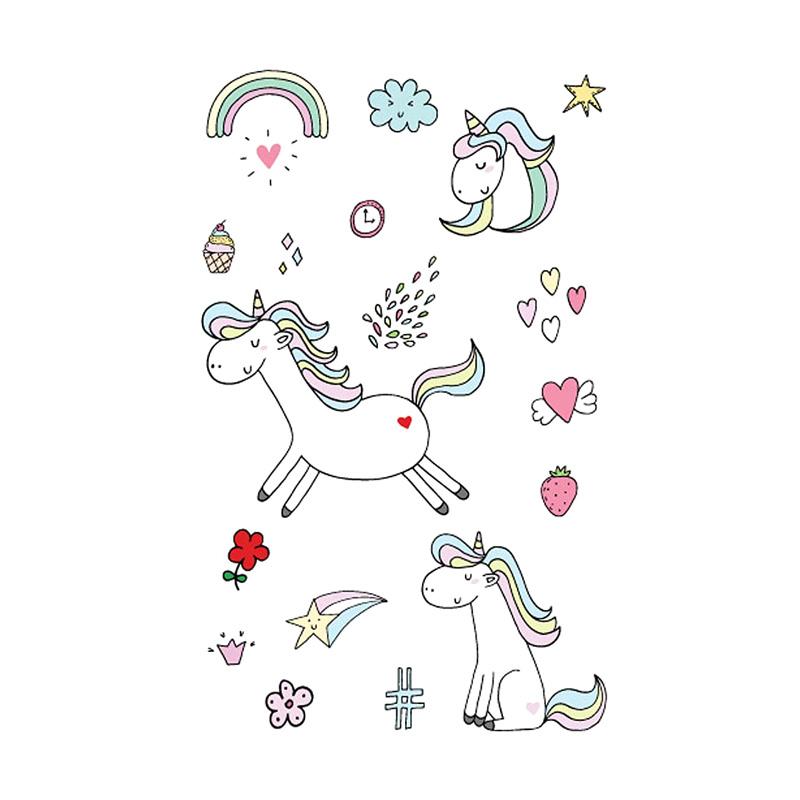 Jual Eds 11 Cartoon Unicorn Cute Fake Body Art Waterproof