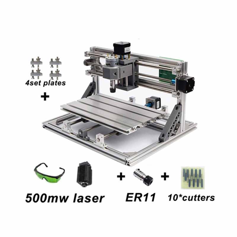 Jual Eds Cnc3018 Diy Laser Engraving Milling Machine With Er11 Cutters 10 Pcs Laser 500 Mw And Protect Glass For Pcb Online Januari 2021 Blibli