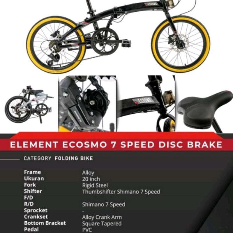 Jual sepeda lipat element ecosmo 7 Original Model Terlengkap Harga Murah Desember 2024