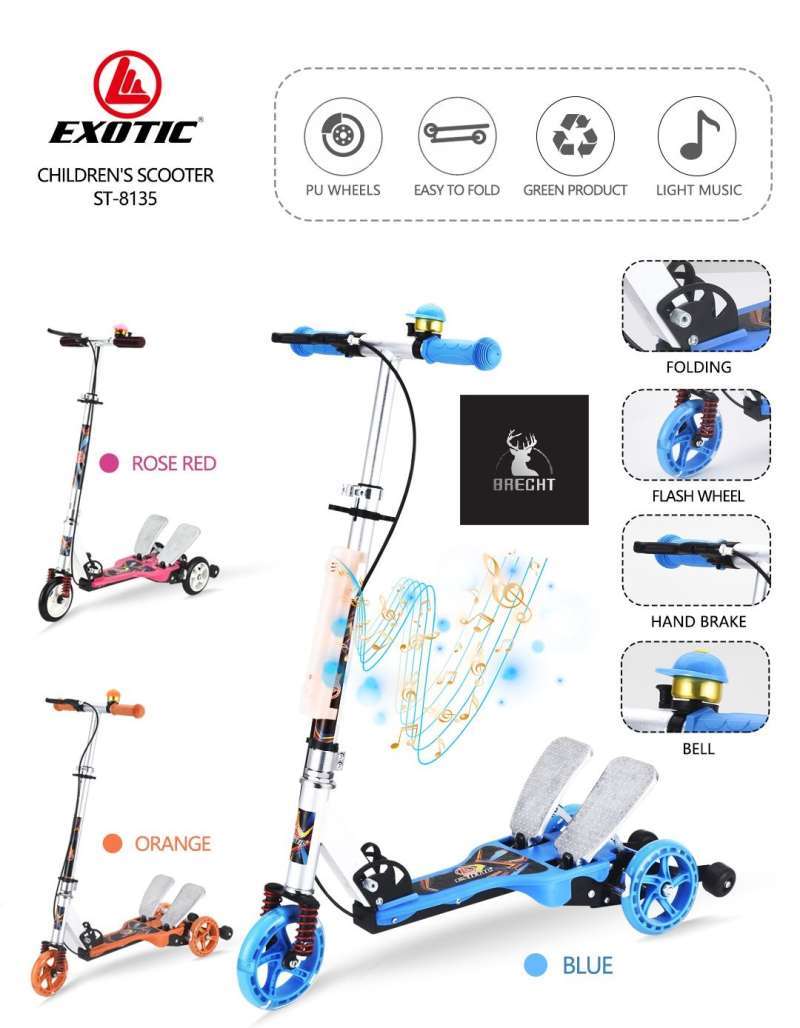 Promo Mainan Anak Sekuter Childrens Scooter Exotic St-8135 Diskon