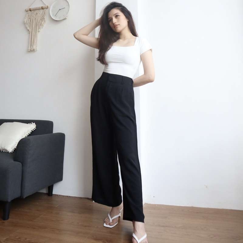 Promo Kiwi Long Pants Highwaist Crinkle 