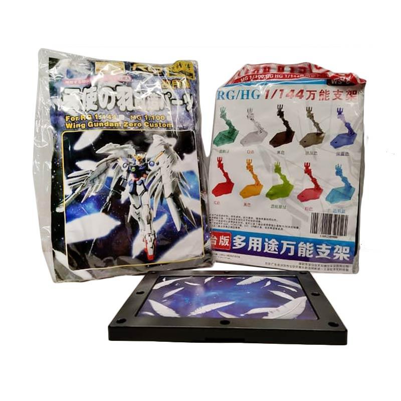 Jual RG Gundam Wing Zero Custom Effect Feather Seraphim Stand ...