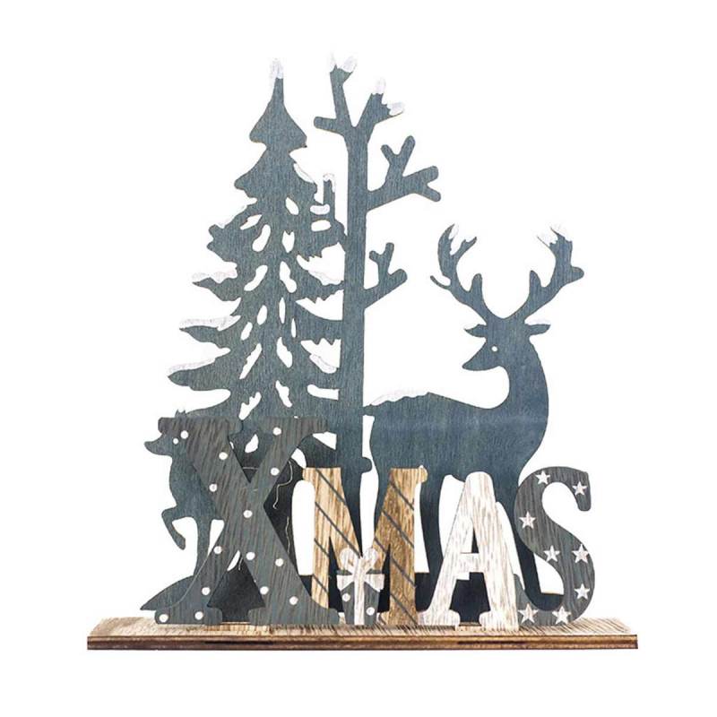 Jual Bluelans 1 Xmas Tree Showcase Window Desktop Decoration Christmas Wooden Elk Deer Ornament Online Oktober 2020 Blibli Com