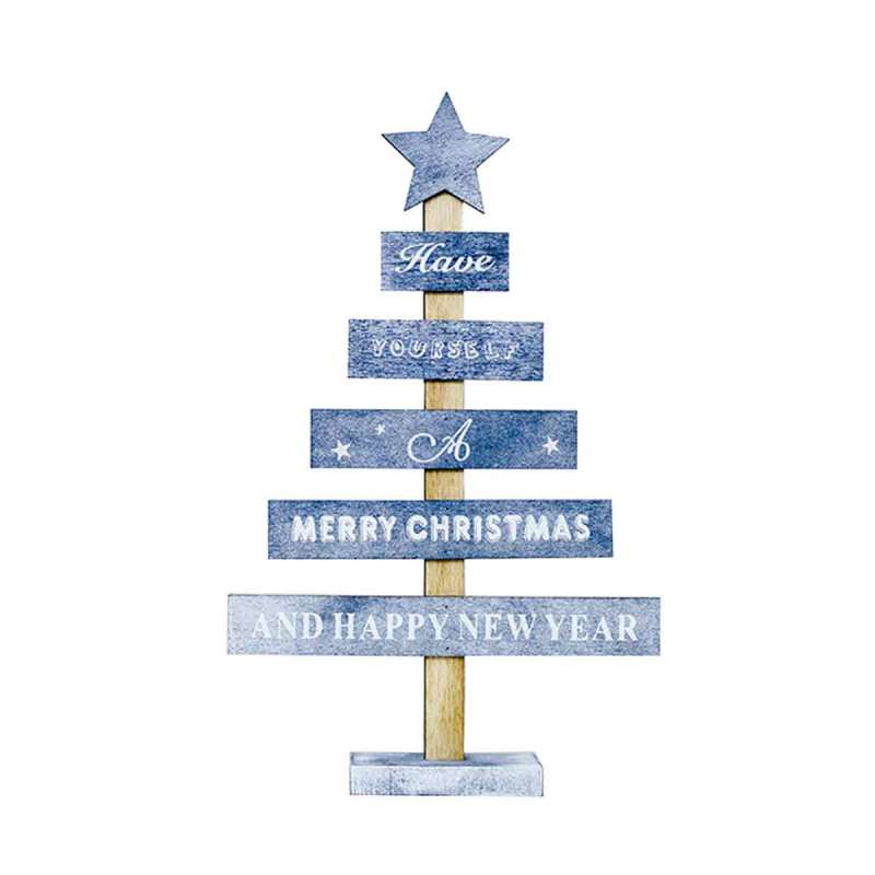 Jual Bluelans 1 Wooden Merry Christmas Tree Letter Print Desktop Ornament Gift Home Window Decor Online Juni 2020 Blibli Com