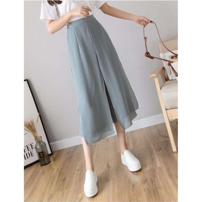 Jual KOREAN CHIFFON CULOTTE PANTS 