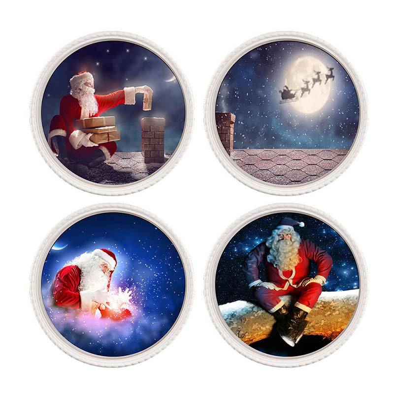 Jual Bluelans 4pcs Christmas Santa Gift Box Snow Cabin Diy Window