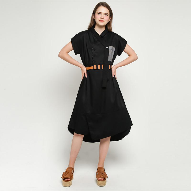long black loose dress
