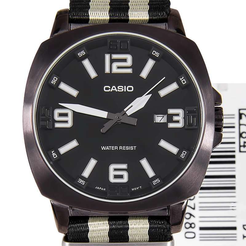 Promo Casio Enticer Mtp 1350dd -1a Nylon Mesh Bracelet Analog