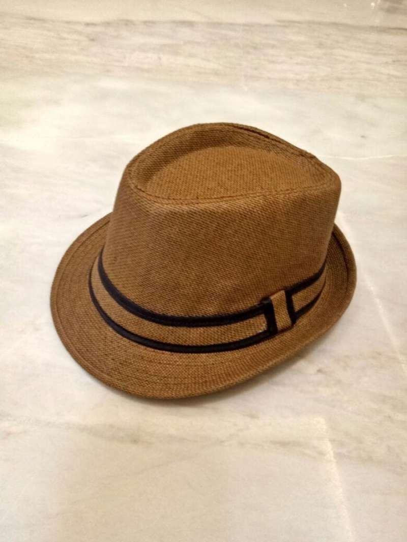 Jual Houseofcuff Topi Fedora Brown Dark 