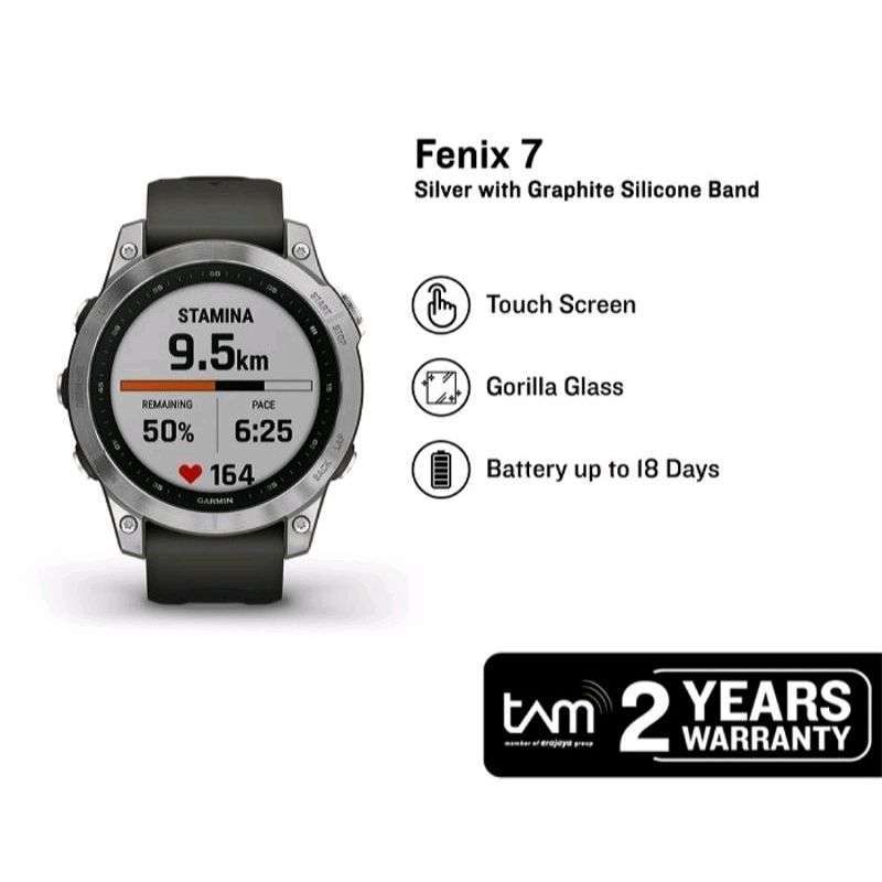 Garmin fenix 7 silver graphite band Outlet