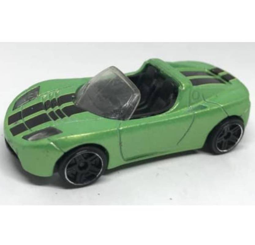Hot Wheels 2008 Tesla Roadster Diecast Green Koleksi Pribadi