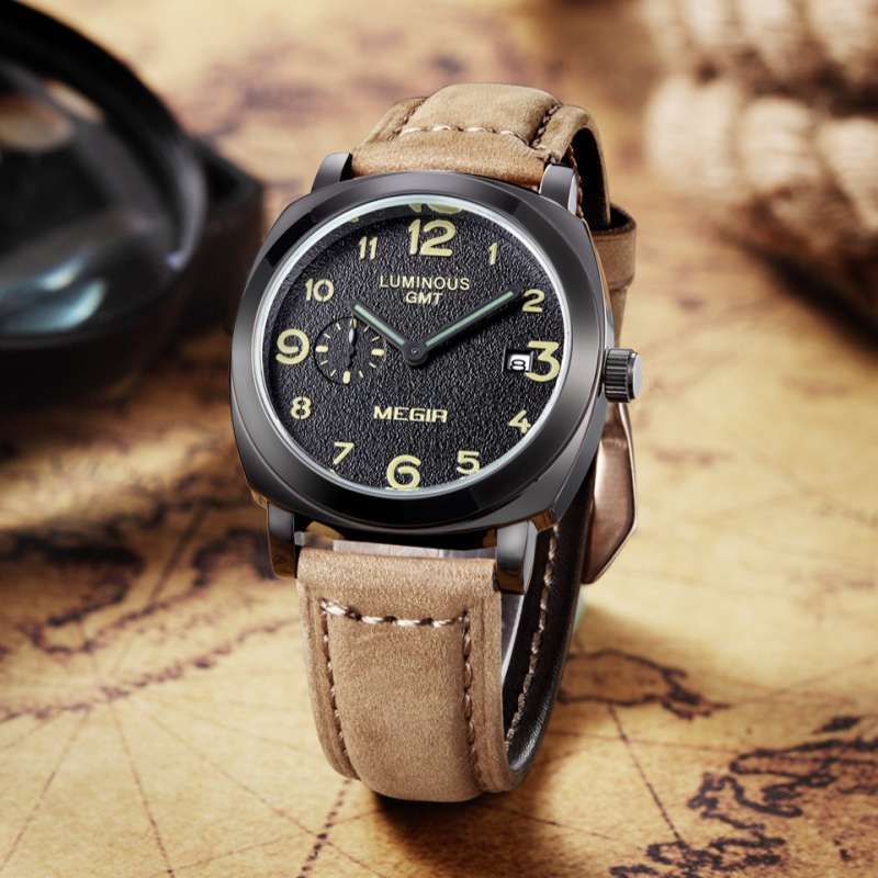 Jual Megir 1046 Jam Tangan Pria Analog Chronograph Tali Kulit Luminous Anti Air Original Di Seller Micktribe Kebon Pala Kota Jakarta Timur Blibli
