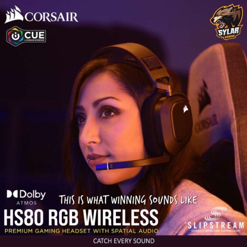Promo Corsair Hs80 Rgb Wireless Gaming 
