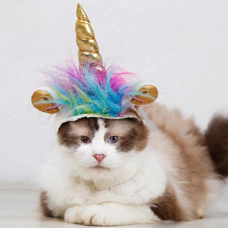 Jual Eds Pet Cat Unicorn Hats Cute Christmas Dress Up Headwear For
