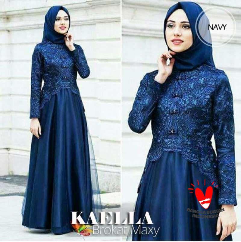 Long dress brukat sale hijab