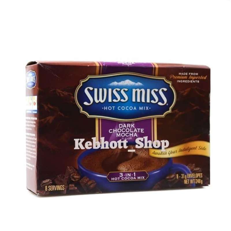 Swiss Miss Hot Cocoa Mix Dark Chocolate Mocha Flavor 248gr - Swissmiss