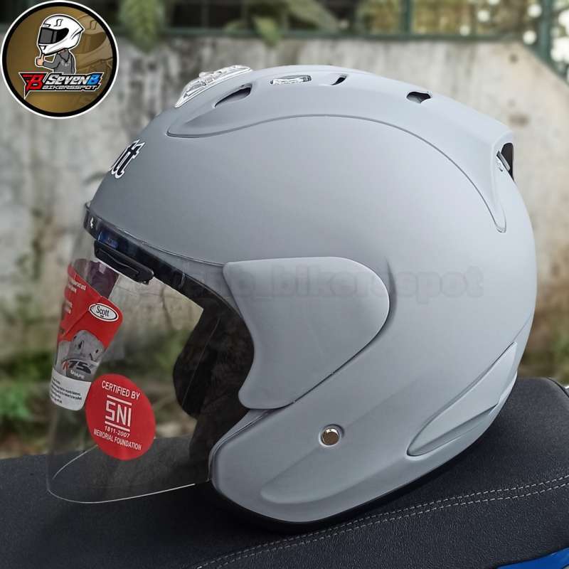 Jual HELM SCOTT RAM 4 RAM 5 HELM HALF FACE SCOTT R4 R5 MODERN GRAY
