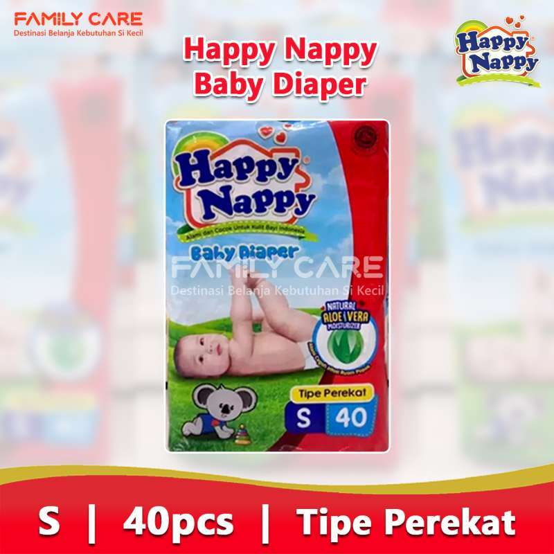 Promo Happy Nappy Baby Diaper S40 Popok Bayi Baru Lahir Tipe