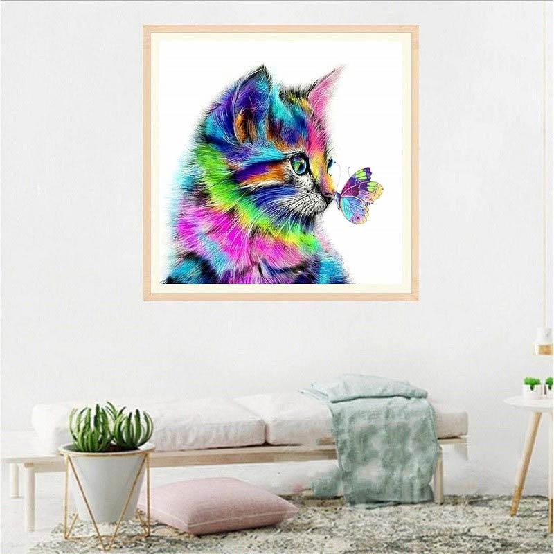 Jual H Ikea Color Diamond Painting Cat Butterfly Full Diamonds Decorative Painting Manual Diy Plaster Painting 30 X 30 Cm No Frame Online September 2020 Blibli Com