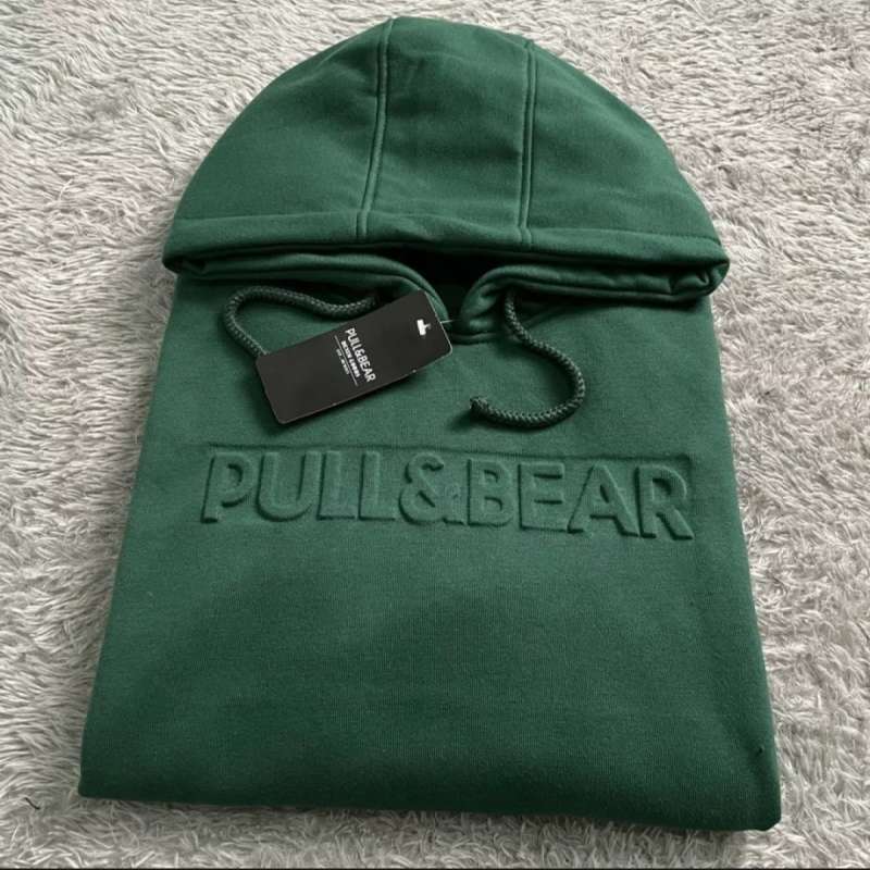 Jual SWEATER HOODIE PULL BEAR 3D EMBOS PREMIUM UNTUK PRIA WANITA