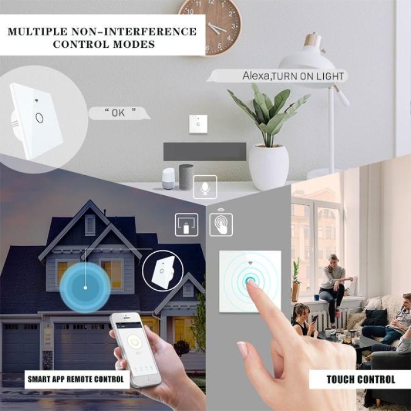 Jual H Ikea Wifi Rf Eu Standard Type 86 Smart Touch Led Light Switch For Home Voice 3 Control Wifi 110 240 V Online September 2020 Blibli Com