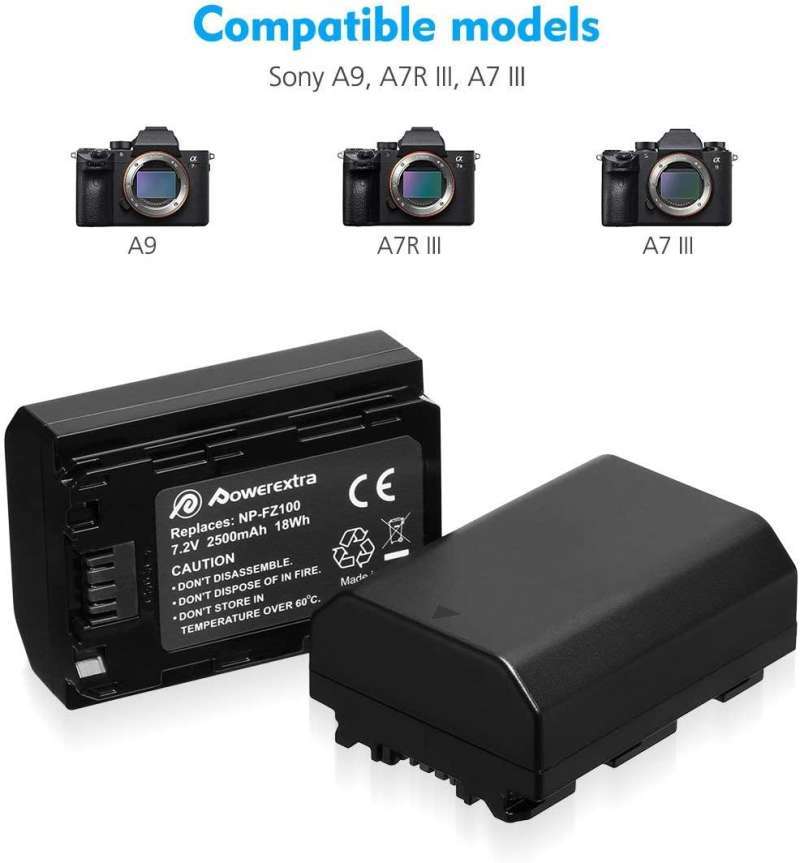 Np Fz100 Sony A7iii V Mount Battery Powerextra Baterai NP-FZ100