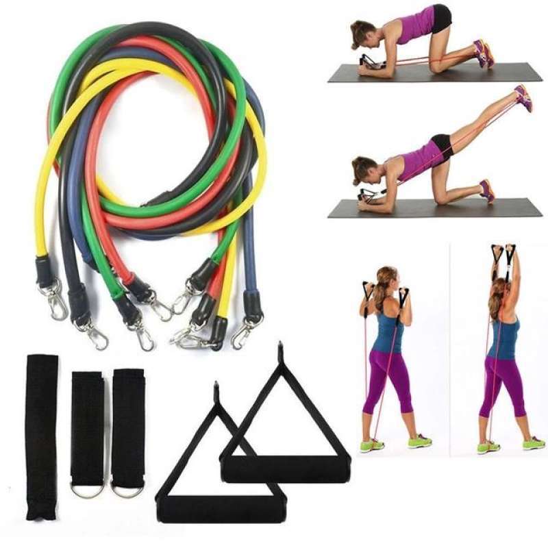 resistance band set 11 in fitness gym stretching pilates yoga
