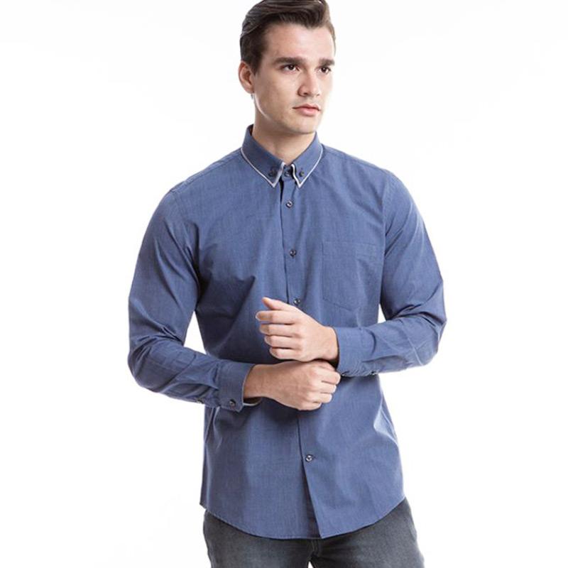 Jual MANLY Kemeja Slim Fit with button 