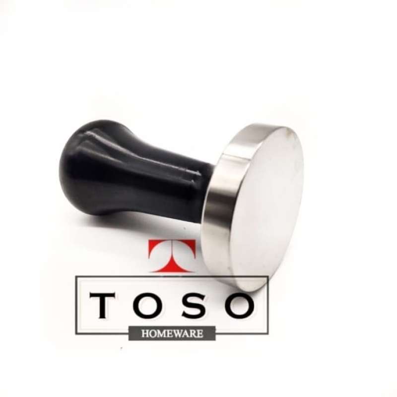 Promo TAMPER COFFEE 49MM BLACK HANDLE 