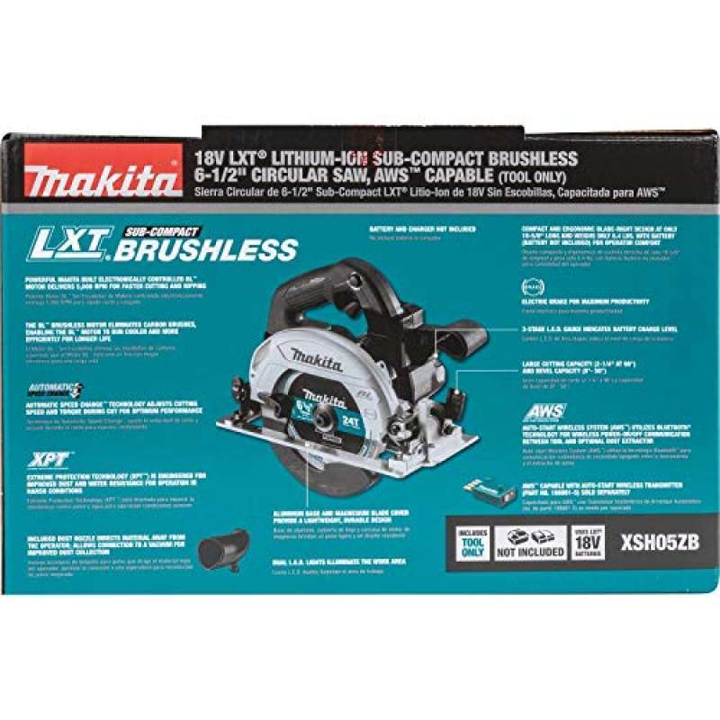 Promo Makita XSH05ZB 18V LXT Lithium-Ion Sub-Compact Brushless Cordless  6-1/2” Circular Saw, AWS Capable, Tool Only Diskon 8% di Seller Wazava  Gangseo-gu (강서구), Korea Blibli