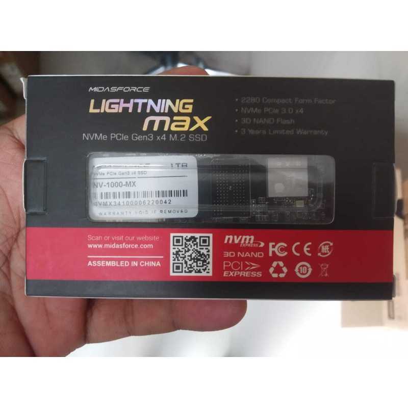 Jual Ssd Midasforce Lightning Max Nvme Pcle Gen3 X4 1tb Di