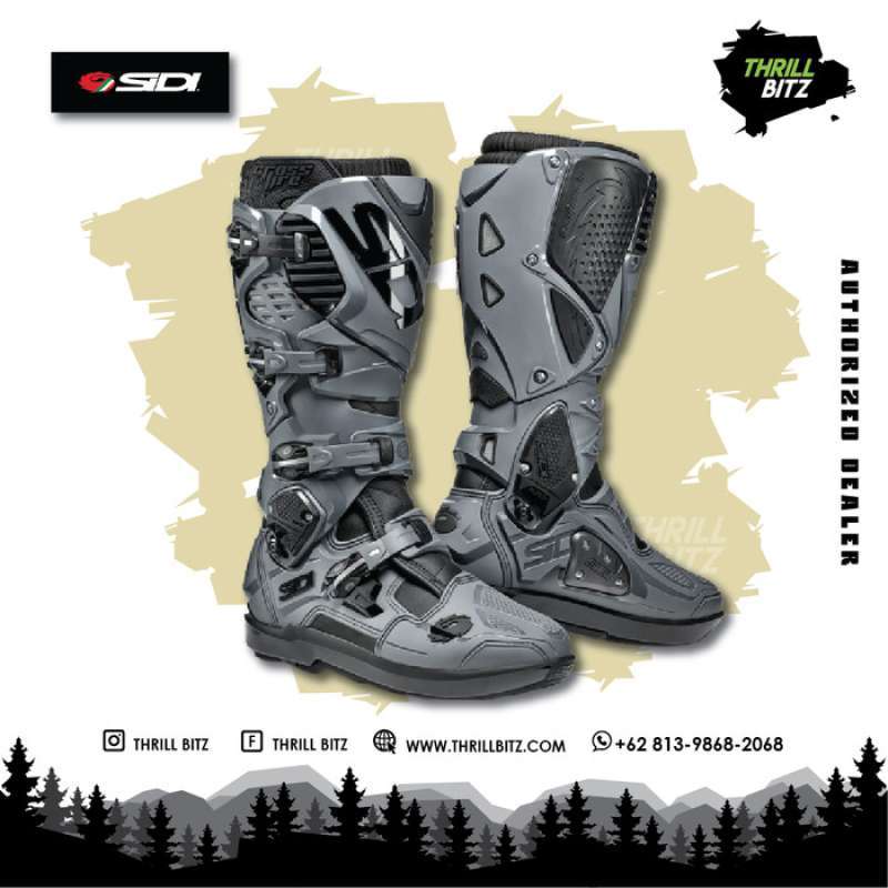 Jual SIDI CROSSFIRE 3 SRS BOOTS BLACK GRAY L.EDITION SIZE 44 di