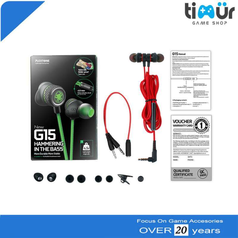 Earphone Plextone G20 Mic Test Jual Plextone G15 Stereo Earphone