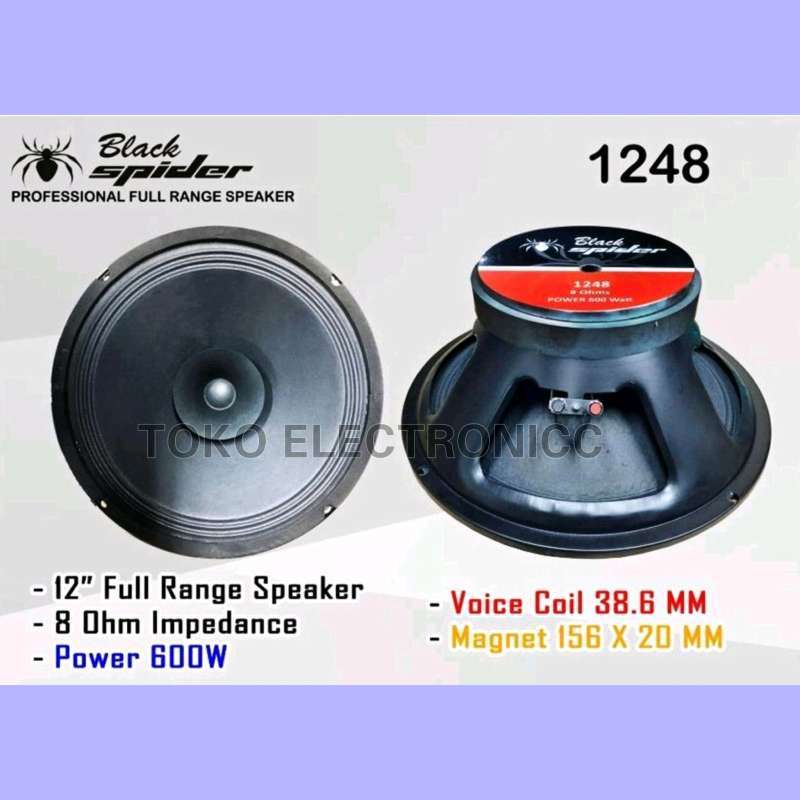 Jual Speaker BlackSpider BS 1248 Fullrange 12 inch di Seller