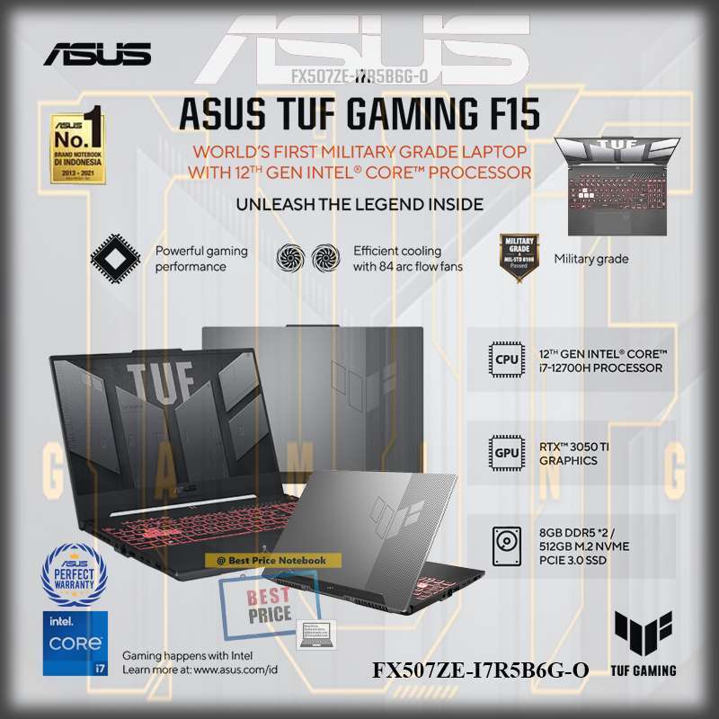 ASUS TUF GAMING F15 FX507ZE-I7R5B6G-O i7-12700H 16GB 512GB RTX3050Ti - Main Image