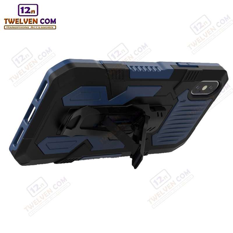 Promo Case Shockproof Samsung A21 Armor Hardcase Stand Clip Diskon